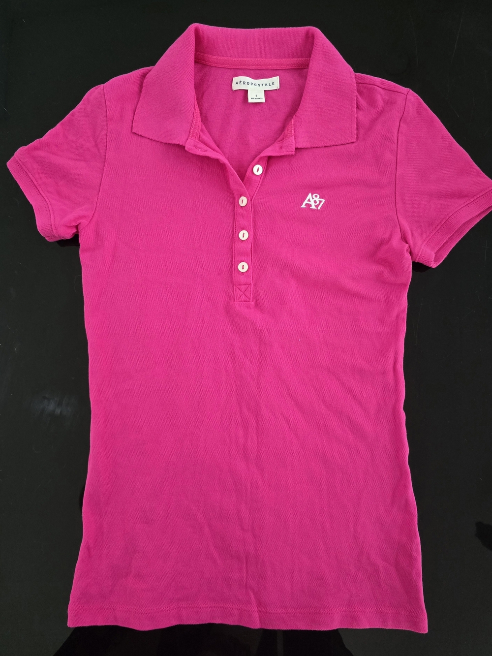 Aeropostale Women's Pink Polo Shirt